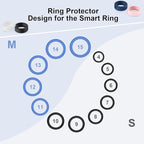 4-Pack Protector Compatible for Oura Ring 4/Gen 4 Ceramic/Ring Gen 3 /ULTRAHUMAN Ring AIR,Silicone Case Finger Wrapper Woking Out Women Men (Black*2+Clear*2, M for 11/12/13/14/15) - Image 2