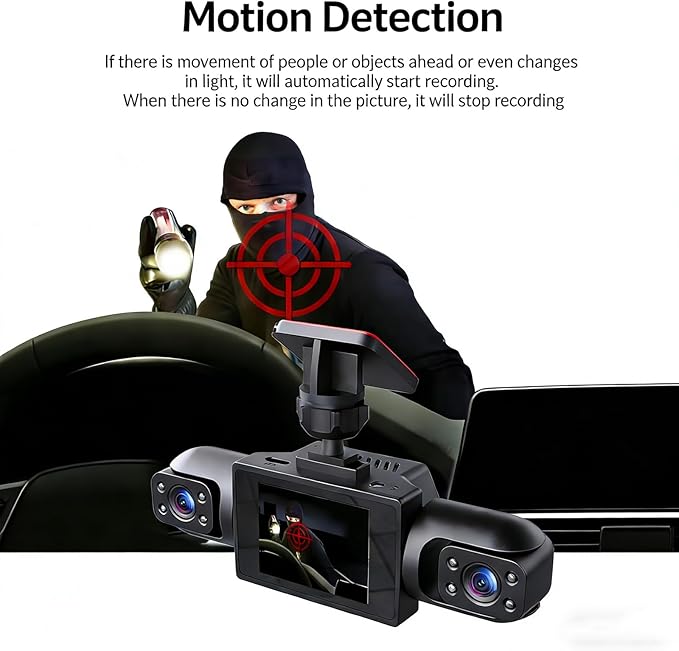 Full View Car Dashcam System - Upgraded 1080p 4 Channel Dash Cam, HD Night Vision, Parking Monitor (Upgraded Version（Four Sides）+32G) - Image 8