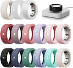 15 Pack Cover Compatible with Oura Ring Gen 4/4 Ceramic/Gen 3 Horizon/Gen 3 Heritage Case, Anti-Scratch Silicone Protector for Women Men Working Out Gym, Support Charging with Cover on by Hexasider