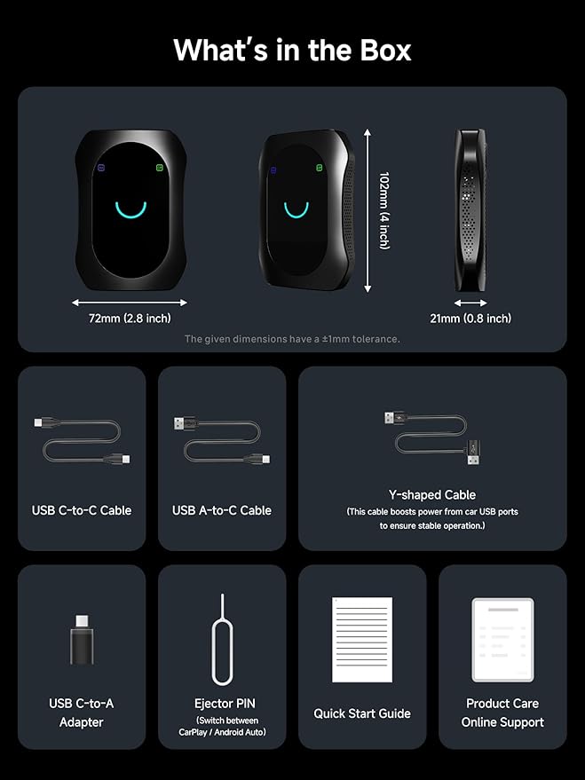 Magic AI Box, Wireless CarPlay/Android Auto Adapter, Car Video Box Supports for Netflix/YouTube/TikTok/TF Card, DriveChat AI Smart Box with GPS/Dual Bluetooth - Image 9