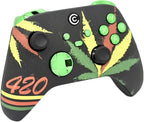 Custom Controllerzz Designer Series Custom Wireless Controller for Xbox Series X/S, Xbox One, & PC - Multiple Designs Available (420 & Green Chrome Inserts) - Image 2