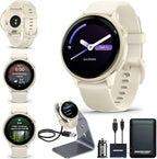 Garmin vivoactive 6 GPS Smartwatch with AMOLED Display, Lunar Gold | Advanced Health and Fitness Features, Up to 11 Day Battery, Energy Monitoring, Sleep Coach | with Signature Series Power Bundle by CertifiedBrands