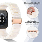 HOPO Compatible With Apple Watch Band 38mm 40mm 41mm 42mm 44mm 45mm 46mm 49mm,Resin Watch Strap Bracelet Wristband Fashion Lightweight Replacement For iWatch Bands Series 11 Ultra 10 9 8 7 6 5 4 3 2 1 SE for Women Men - Image 8