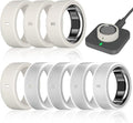 8 Pack Ring Cover Compatible with Oura Ring Gen 4/4 Ceramic, Oura Ring Gen 3 Horizon/Heritage, Support Charging with Cover on, Anti-Scratch Elastic Silicone Ring Protector for Men Women Working Out by ZOOROO
