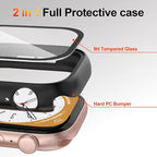 [2 Pack] Case for Apple Watch Screen Protector 40mm Series 4/5/6/SE/SE 2nd Gen with Tempered Glass Overall Protective Hard PC Bumper Lightweight 2 in 1 Cover Compatible iWatch Accessories - Image 4