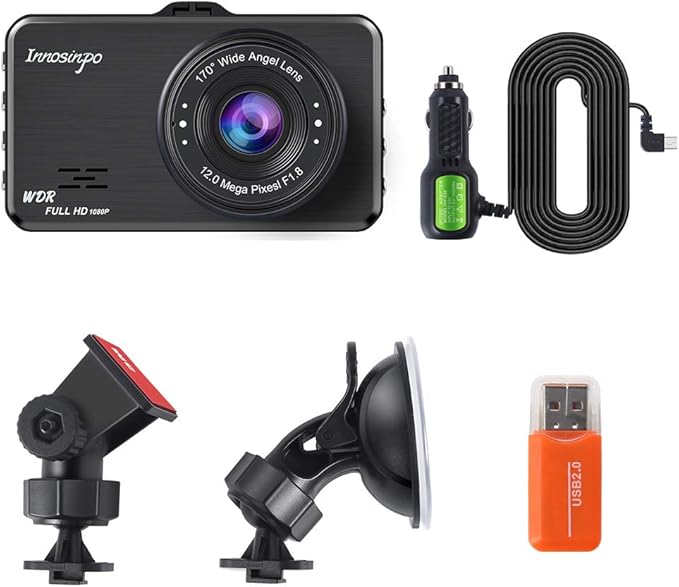 Dash Cam,Innosinpo 1080P 3" FHD DVR Dashcam for Car Dashboard Camera with 170 Degree Wide Angle WDR G-Sensor Loop Recording and Motion Detection - Image 7