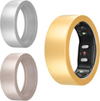 3/6 Pack Ring Cover for RingConn Gen 2 Air, Elastic Silicone Ring Protector for RingConn Gen 2/1 Working Out Accessories Men Women (3P-Gold+Silver+Rose Gold, L (12/13/14)) by Makcpoimer