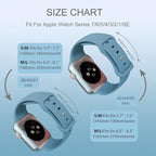 Sport Bands Compatible with Apple Watch 42mm 44mm 45mm 46mm 41mm 38mm 40mm 49mm for Women Men, Soft Silicone Strap for iWatch Wristband Series Ultra SE 11 10 9 8 7 6 5 4 3 2 1 - Image 8