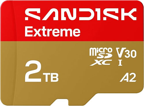SANDISK 2TB Extreme microSDXC UHS-I Memory Card with Adapter - Up to 240MB/s, C10, U3, V30, 4K, 5K, A2, Micro SD Card- SDSQXAV-2T00-GN6MA by Sandisk