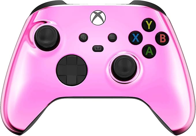 Custom Controllerzz Wireless Controller for Microsoft Xbox Series X/S & Xbox One - Custom Soft Touch Feel - Custom Xbox Series X/S Controller (X/S Pink Chrome) by CustomControllerzz