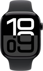 Apple Watch Series 10 [GPS + Cellular 46mm] with Jet Black Aluminium Case with Black Sport Band - M/L. Fitness Tracker, ECG App, Always-On Retina Display, Water Resistant with AppleCare+ (2 Years) - Image 2