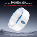 ZOOROO 5 Pack Cover Compatible with Oura Ring Gen 4/Oura Ring Gen 3/3 Horizon, Support Charging with Cover on, Anti-Scratch TPU Protector for Women Men (White*5, Size 6) - Image 2
