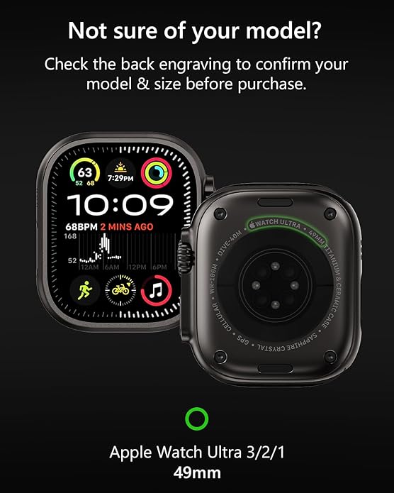 Rugged Bumper band with Case For apple watch ultra 3 2 1 49MM（1-second quick installation） - Shockproof & Scratch Resistant Compatible with iWatch Ultra 3/2/1 Men Gifts - Image 2