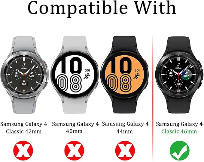 Suoman 4-Pack for Samsung Galaxy Watch 4 Classic 46mm Tempered Glass Screen Protector for Galaxy Watch 4 Classic 46mm Smartwatch [2.5D 9H Hardness] [Anti-Scratch] - Image 2