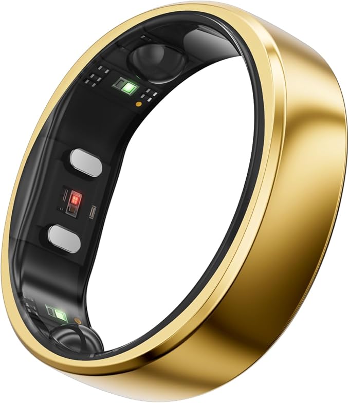 RingConn Gen 2, World’s First Smart Ring with Sleep Apnea Monitoring, No APP Subscription, 12-Day Battery Life, Stress/Heart Rate/Women's Health Tracker, Android & iOS Compatible (Gold, Size 6) by RingConnSmartRing