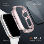 6 Pack Case for Apple Watch Series 10 46mm with Tempered Glass Screen Protector, BHARVEST High Definition Scratch Resistant Hard PC Bumper Cover for Apple Watch 10 Accessories (6 Colors, 46mm) - Image 3