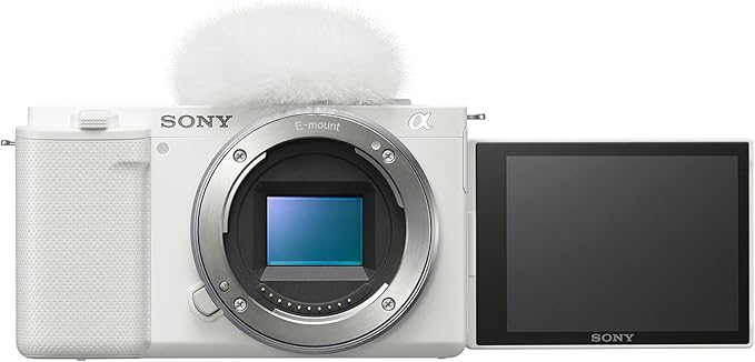 Sony Alpha ZV-E10 - APS-C Interchangeable Lens Mirrorless Vlog Camera - White by Sony