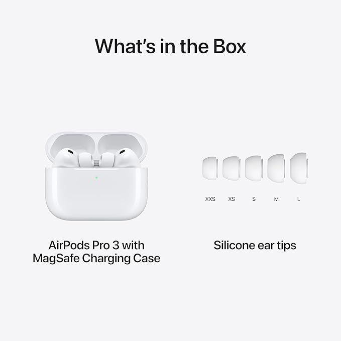 Apple AirPods Pro 3 Wireless Earbuds, Active Noise Cancellation, Live Translation, Heart Rate Sensing, Hearing Aid Feature, Bluetooth Headphones, Spatial Audio, High-Fidelity Sound, USB-C Charging - Image 6