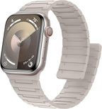 Bisikor Magnetic Bands Compatible with Apple Watch Band 49/46/45/44/42/41/40/38mm Men Women Silicone Sport Wristband for iWatch Ultra SE Series 11 10 9 8 7 6 5 4 3 (38/40/41/42, Starlight) by Bisikor