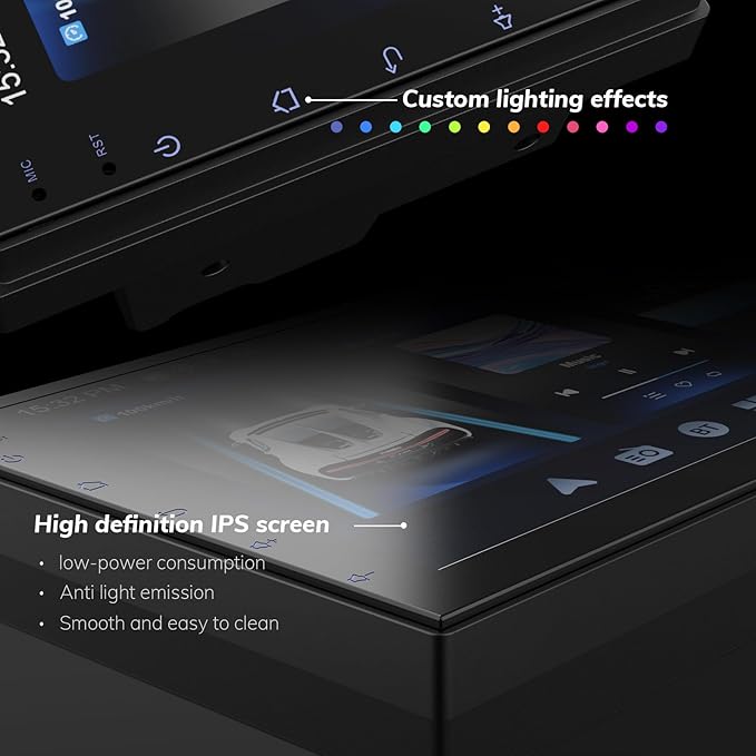 Haudio Double Din Wireless CarPlay Screen for Car, 7" HD Touchscreen with Apple CarPlay, Android Auto, Backup Camera, GPS Navigation, Bluetooth, Voice Control, Mirror Link (2+32G) - Image 6