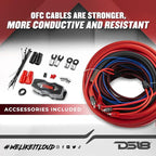 DS18 OFCKIT0 Ultra Flex Advance 0 Gauge Complete Amplifier Installation Wiring Kit 0GA with Fuse Holder and 250 Amp Fuse - Up to 3000 Watts, OFC 100% Cooper - Image 3