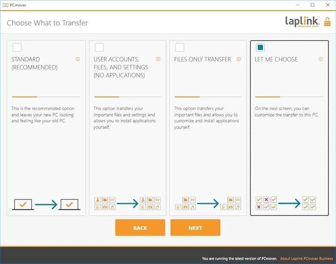 Laplink PCmover Migration Software - Initial Pay-Per-Use License Fee - Monthly invoicing for additional uses - $34.95/license with Super Speed USB 3.0 cable - Business Technician, 5 Licenses - Image 5