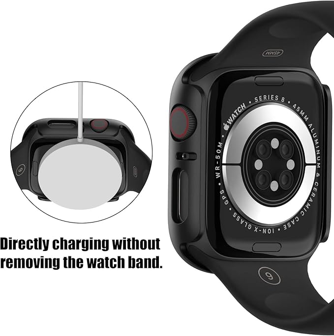 COMMUTER 4 Pack Case Compatible with Apple Watch 40mm Series SE 3nd Gen 2025 SE 2/1 6 5 4 with Tempered Glass Screen Protector, Ultra-Thin Hard PC Full Protective Face Cover Bumper for iWatch 40mm - Image 6