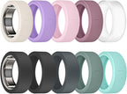 Ring Cover for Oura Ring Gen 4/ Gen 3, Anti-Scratch Elastic Silicone Oura Ring Case Protector for Men Women Working Out Gym (10Collors-8, S (6/7/8/9/10)) by sylacor