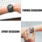 6 Pack for Apple Watch Series 3/2/1 42mm Case with Tempered Glass Screen Protector,JZK Slim Guard Bumper Full Coverage Hard PC Protective Cover HD Ultra-Thin Cover for iWatch 3/2/1 42mm Accessories - Image 6