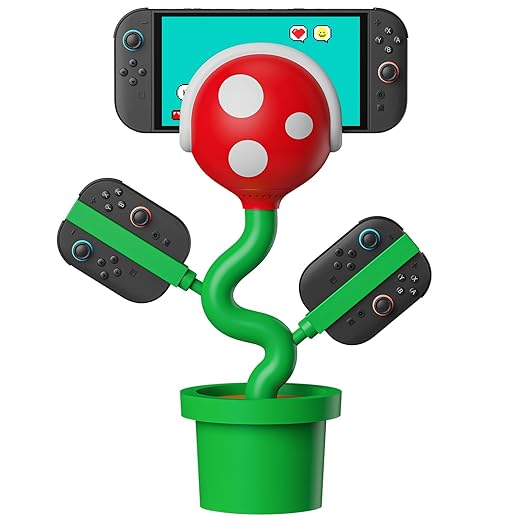 Switch 2 TV Dock for Nintendo Switch2 Docking Station with Cooling Fan, Chargering Dock for Switch 2/Joypads, Piranha2 Stand with 4K 60Hz HD/USB 2.0/USB-C Ports, PD Fast Charging Cute Gaming Setup by Powkong