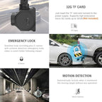 Dash Cam for Cars, 1080P Full HD Dual Dash Cam Front Inside, WiFi, 2" Screen, Night Vision, G-Sensor, Loop Recording, 170° Wide Angle, APP Control (Dual Dashcam) - Image 7