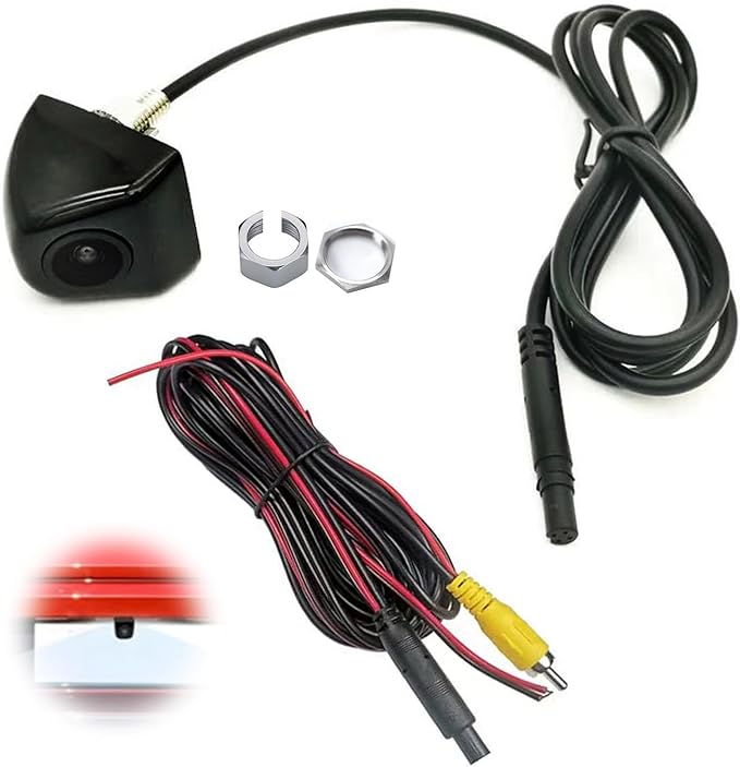 1 Pcs Black Car Backup Camera, Hd Reverse Rear View Camera, 68 Waterproof Metal Style Reverse Rear View Backup Camera, Suitable for Most Cars, Suvs, Trucks, Rvs, Vans by Unknown