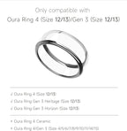 SURITCH 3 Pack Ring Cover for Oura Ring 4 & Oura Ring Gen 3 Horizon/Heritage, Ultra-Thin Anti-Yellow Transparent Ring Protector TPU Case for Oura Size 12/13, Support Charging with Cover on - G/R/S - Image 2
