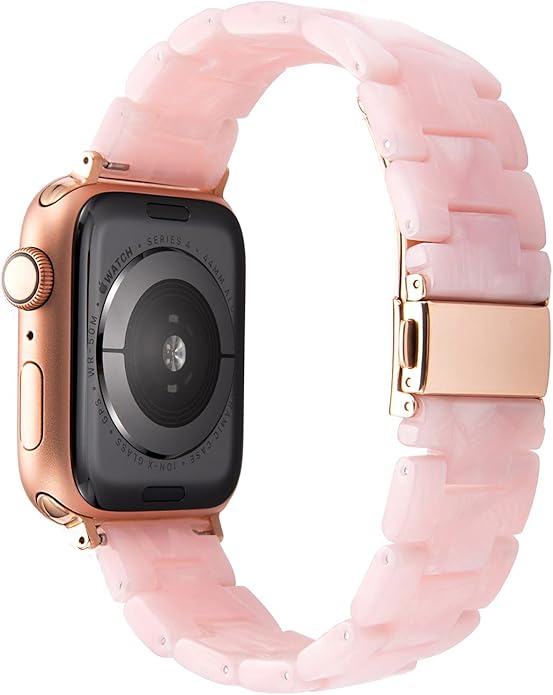 HOPO Compatible With Apple Watch Band 38mm 40mm 41mm 42mm 44mm 45mm 46mm 49mm,Resin Watch Strap Bracelet Wristband Fashion Lightweight Replacement For iWatch Bands Series 11 Ultra 10 9 8 7 6 5 4 3 2 1 SE for Women Men - Image 2