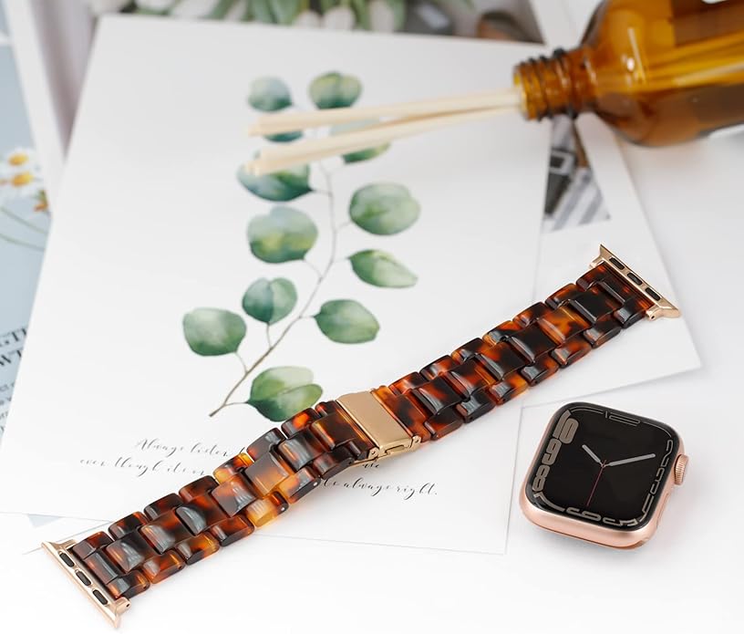 Lightweight Resin Band For Apple Watch Series 11 10 9 8 7 6 5 4 3 2 1 SE 3 2 Ultra 3 2, Fashion Adjustable Replacement Strap for iWatch Bands 38mm 40mm 41mm 42mm 44mm 45mm 46mm 49mm for Women Men - Image 6