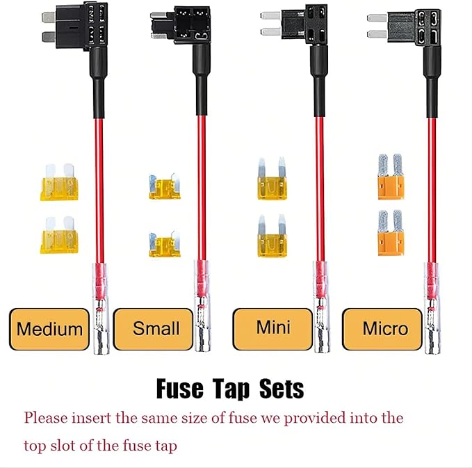 Hardwire Kit for Dash Cam with Acc Multi-Size, 24H Parking Monitoring, Low Voltage Protection, USB C Power Port for Car Dash Camera add a Circuit Fuses - Image 4