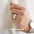 Smart Ring for Women Men Fitness Tracker with Blood Pressure,Heart Rate,Sleep Monitoring,Step Counting,for iPhone and Android,Waterproof smart blood pressure monitor,No Subscription Fees (silver 11) - Image 7