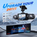 Full View Car Dashcam System, 360° 4 Channel Panoramic Recording Dash Cam,1080P HD/Night Vision/G-Sensor/Loop Recording/4 Cameras/Collision Induction/Mobile Monitoring (No Memory Card) - Image 2