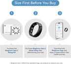 RingConn Gen 2, World’s First Smart Ring with Sleep Apnea Monitoring, No APP Subscription, 12-Day Battery Life, Stress/Heart Rate/Women's Health Tracker, Android & iOS Compatible (Black, Size 7) - Image 2