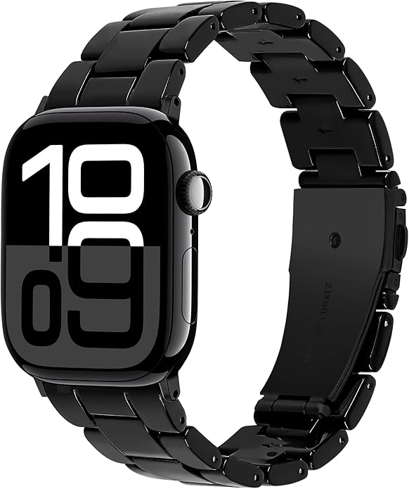 Lightweight Resin Band For Apple Watch Series 11 10 9 8 7 6 5 4 3 2 1 SE 3 2 Ultra 3 2, Fashion Adjustable Replacement Strap for iWatch Bands 38mm 40mm 41mm 42mm 44mm 45mm 46mm 49mm for Women Men by Pleixiu