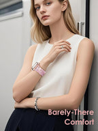 V.R.HOPE Apple Watch Band for Series 11/10/9/8/7 38mm 40mm 41mm 42mm Fashion Lightweight Resin Dressy Strap for Women Bracelet Compatible with iWatch Series 6/5/4/3/2/1/SE (Pinkish Brown) - Image 5