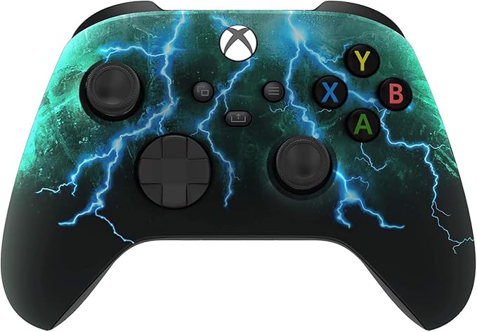 Custom Controllerzz Wireless Controller for Microsoft Xbox Series X/S & Xbox One - Custom Soft Touch Feel - Custom Xbox Series X/S Controller (X/S Green Skies) by CustomControllerzz
