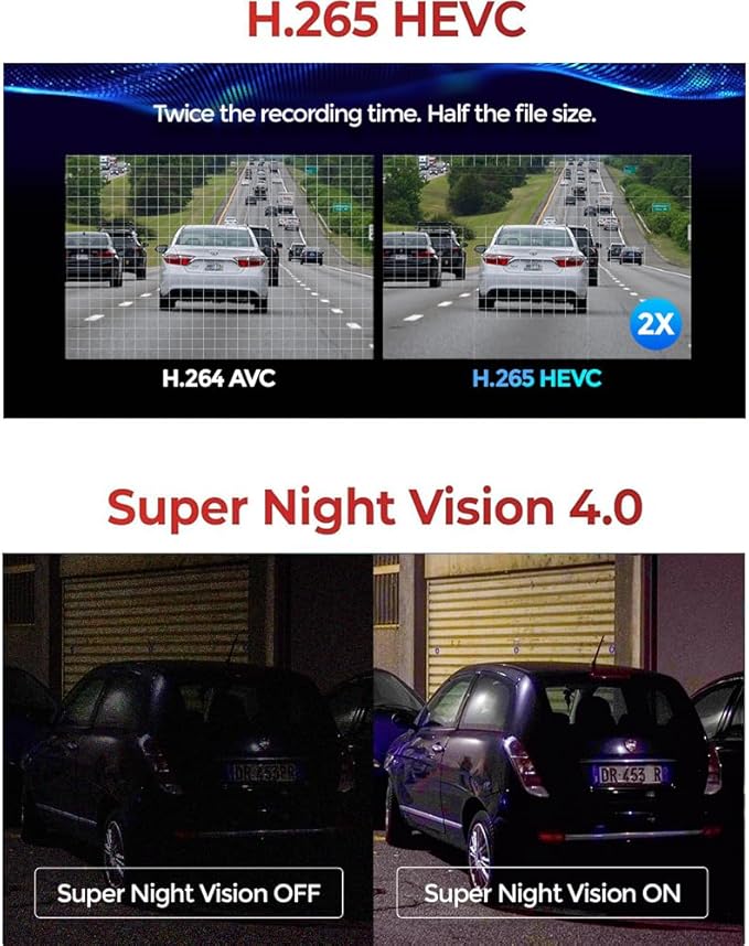 THINKWARE U3000 PRO 2CH 4K HDR Dual Dash Cam Front and Rear - 4K+2K STARVIS 2, Super Night Vision 4.0, Radar Parking Mode, Thermal Protection, 5GHz Wi-Fi and GPS - 64GB MicroSD & OBD Cable Incl - Image 4