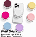 Svanove Silicone Magnetic Phone Grip Compatible with Magsafe Phone Grip Holder, Cute Cell Phones Grips Stand Collapsible Kickstand for iPhone Samsung, Slim Thin Matte Soft Rubber TPU, Light Pink - Image 3