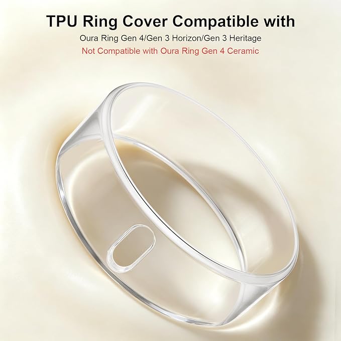 3 Pack Ring Cover Compatible with Oura Ring Gen 4/Oura Ring Gen 3 Horizon/Heritage-Size 7,Support Charging with Cover on,Anti-Scratch TPU Ultra-Thin Ring Protector for Men Women,Clear*3 - Image 2
