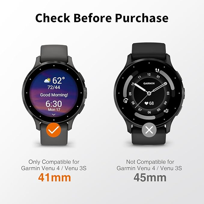 LK 6 Pack for Garmin Venu 4/ Venu 3s Screen Protector 41mm - Anti-Scratch, Self-Healing Soft TPU Screen Protector for Garmin Venu 41mm, Bubble Free, HD Transparent, Touch Sensitive - Image 2