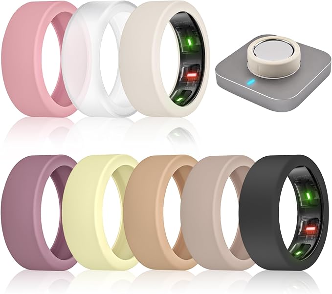 NewJourney Compatible with Oura Ring Gen 4/ Gen 3 Horizon/Gen 3 Heritage Cover - Charging Directly with Protector, Elastic Silm Silicone Case for Working Out by NewThingsforNewJourney