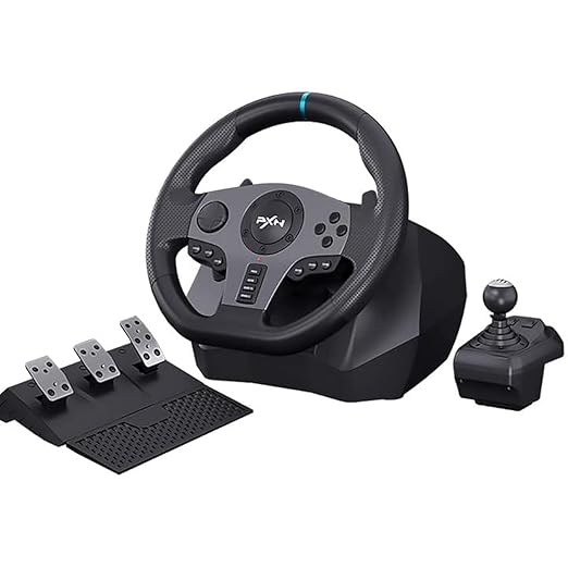 PXN Racing Wheel - Steering Wheel V9 Driving Wheel 270°/ 900° Degree Vibration Gaming Steering Wheel with Shifter and Pedal for PS4, PC, PS3, Xbox Series X|S, Xbox One(V9) - Image 4
