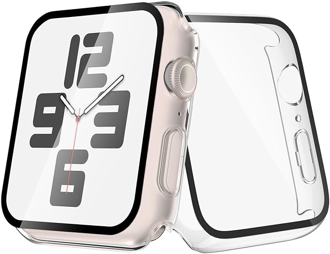 [2-Pack] Julk 40mm Case for Apple Watch New SE 3 (2025) / Series 6 / Series 5 / Series 4 / SE Screen Protector, Overall Protective Hard PC HD Ultra-Thin Cover for iWatch, 2 Transparent by JULK