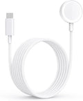 Magnetic Fast Charger for Apple Watch, Smart iWatch Charger, Compatible Apple Watch Chargers for Ultra 2/Ultra/Series 10/9/8/7/6/SE, USB C, Durable & Safe, 2-3 Hour Full Charge, Smart IC, 3FT, White by TRAVELDEPOT